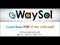 PHP If else Statements with End if eWaySol