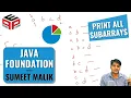 Subarrays of an Array - Solution Functions and Arrays Data Structures and Algorithms in JAVA