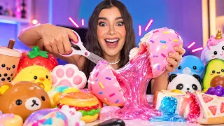 CORTÉ LOS SQUISHY MAS VIRALES PARA VER QUE TIENEN DENTRO Y...😱💦🤯