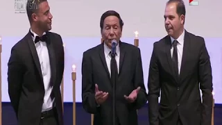 الزعيم عادل امام يطلب الذهاب الى الحمام فى مهرجان الجونة السينيمائى 2017 