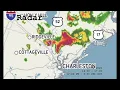Storm Tracker Tracking Severe Thunderstorms around Charleston South Carolina USA