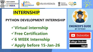 Python Development Internship 2025 Dhruva Softech MCA B Tech Eligible Virtual Internship