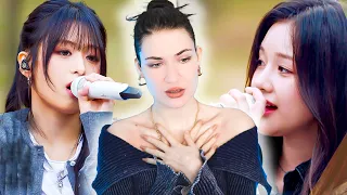 ahyeon and pharita slayed my heart vocal coach reaction to begin again monster and issues 