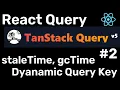 Explore staleTime gcTime Dynamic Query Key React Query TanStack Query Hindi