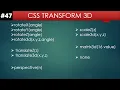 CSS3 3D Transform Tutorial in Hindi Part 47 css transform 3d programmer shakil