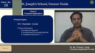 Ch 4 Operators in Java Part 3 Class 10 Computer Applications