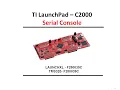TI C2000 Serial Console in CCS 20 4