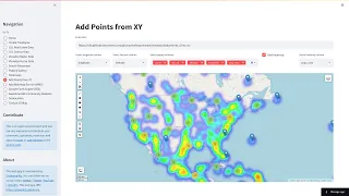 Creating points and heatmap from CSV without coding