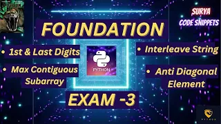 Foundation Exam 3 All code questions CCBP Python