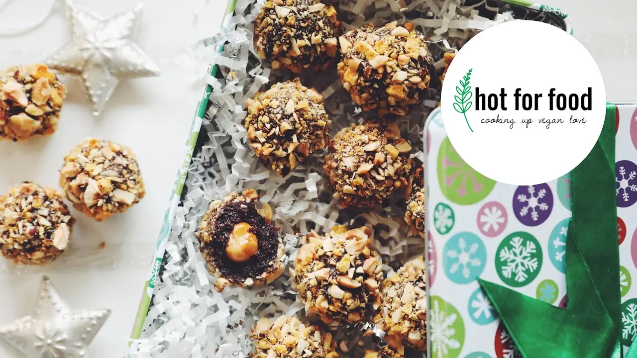 vegan hazelnut truffles (edible xmas gift series)   hot for food