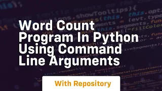 word count program in python using command line arguments