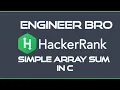 Simple Array Sum HackerRank problems
