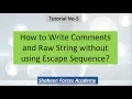Tutorial 5 How to Write comments in Python