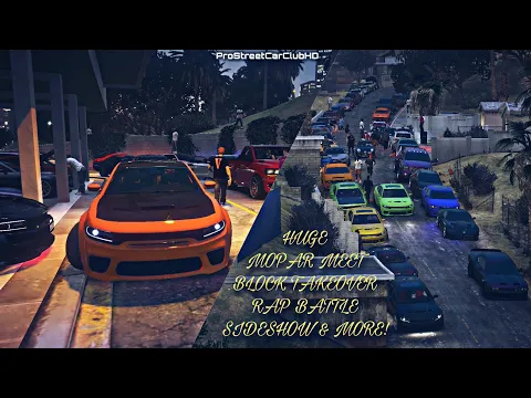 Download MP3 (PC) GTA FiveM: HUGE MOPAR Car Meet/Cruise| Rap Battles/Sideshows/Block Takeovers \u0026 More!