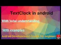 Text Clock in android How to use clock project in android clock app clock project