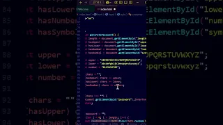 Password Generator using HTML CSS JavaScript