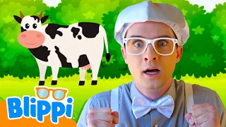 Blippi's Moo Cow Adventure! | Blippi's Farm Day Out For Kids | Educational Kids Videos