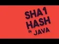 SHA1 Hash in Java