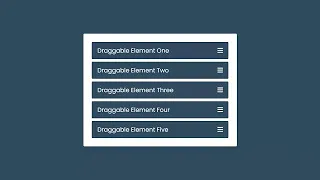Drag Drop List or Draggable List using HTML CSS JavaScript Free source code