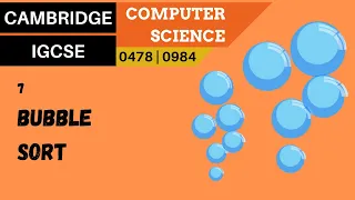81 CAMBRIDGE IGCSE 0478-0984 7 Bubble sort