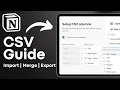 How to Import Merge and Export CSV Files in Notion 2025 Tutorial