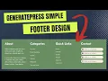 How to Create a Simple Site Footer in GeneratePress