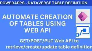 Power Platform - Automate Creation of Dataverse Tables using Web API
