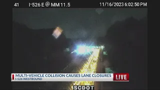 Multi-car collision cause major lane closures on I-526