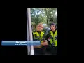 Two female officers arrive at family home to confiscate a young girl s phone for viewing post online