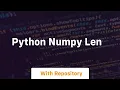 python numpy len