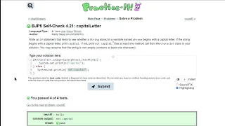 Java Practice It 4 21 capitalLetter char classes if else statement Strings