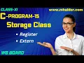 C Programming Storage class register extern