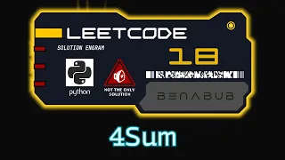 4Sum LeetCode Python Algorithm Visualization
