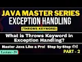 Exception Handling in Java Part-2 What is Throws Keyword in Exception Handling Tpoint Tech
