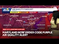 Maryland now under Code Purple air quality alert