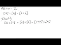 Congruence Classes 1