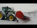 John Deere plowing 5 5 inches of snow