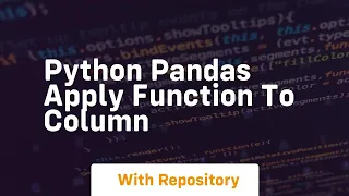 python pandas apply function to column