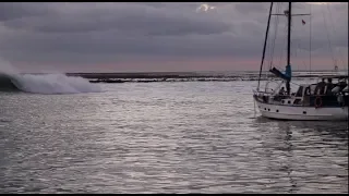 Huge waves in our anchorage Biggest Swell in Years for Indonesia | Episode 101 Sailing Catalpa