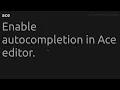 Enable autocompletion in Ace editor