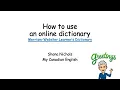 HOW TO - Merriam Webster s Learner s Dictionary online CLB 3 and up