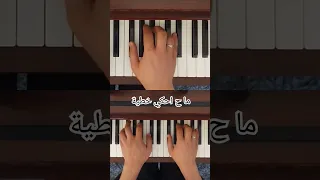 توضيح عزف اغنية خطية عزف موسيقى بيانو 