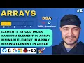 Arrays for Beginners Print Odd Index Sum Missing Element Complete Tutorial