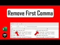 How to Remove Only the First Comma From a Sentence in Excel