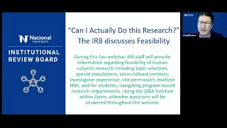 IRB Feasibility Webinar
