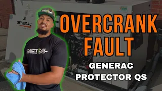 Overcrank Fault Generac Protector QS Error code 1100 Way too cold to start