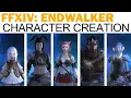 Final Fantasy XIV - Full Character Creation Male Female All Races Classes Options