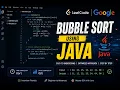Bubble Sort Algorithm in Java Logic Code Dry Run Time Complexity DSA