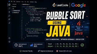 Bubble Sort Algorithm in Java Logic Code Dry Run Time Complexity DSA