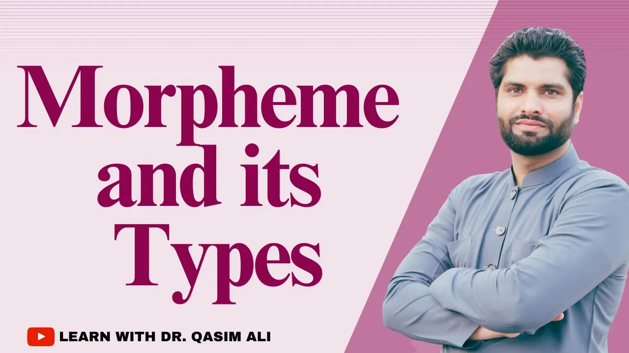 Morpheme and its Types | Morpheme and its Types in Urdu/Hindi | Free & Bound Morpheme |Dr. Qasim Ali